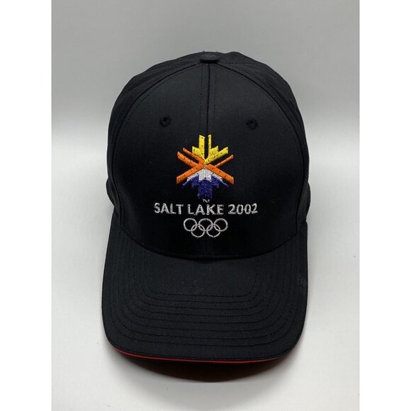 Salt Lake 2002 Winter Olympics Men's Cap Hat Black Snapback Vintage - Picture 7 of 13